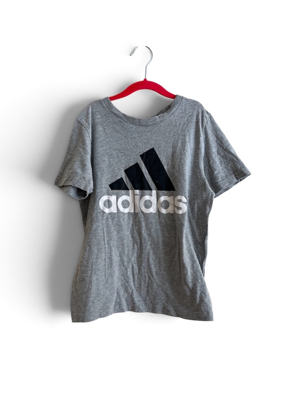 adidas Grey Tee with Black Logo for Kids